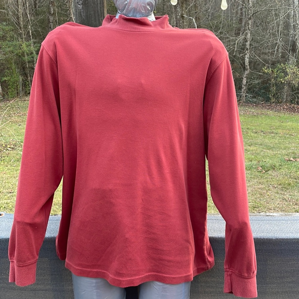 Long Sleeve Mock Neck Tee